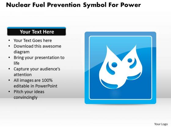 Business Diagram Nuclear Fuel Prevention Symbol For Power Presentation Template