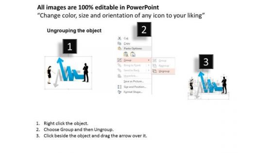 Business Diagram Persons With Up Down Arrows Presentation Template