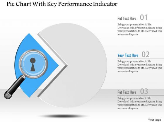 Business Diagram Pie Chart With Key Performance Indicator Presentation Template
