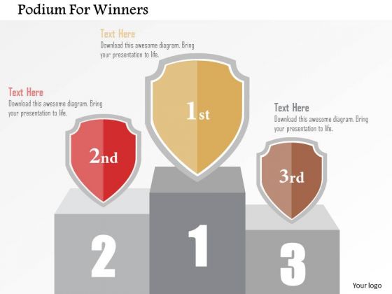 Business Diagram Podium For Winners Presentation Template