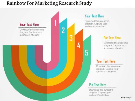 Business Diagram Rainbow For Marketing Research Study Presentation Template