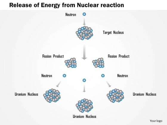 Business Diagram Release Of Energy From Nuclear Reaction Presentation Template