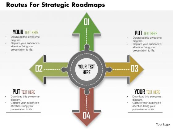 Business Diagram Routes For Strategic Roadmaps Presentation Template