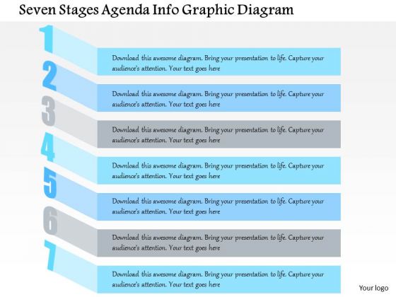 Business Diagram Seven Stages Agenda Info Graphic Diagram Presentation Template