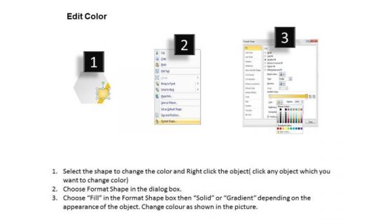 Business Diagram Six Hexagon Text Boxes In Cyclic Order Presentation Template