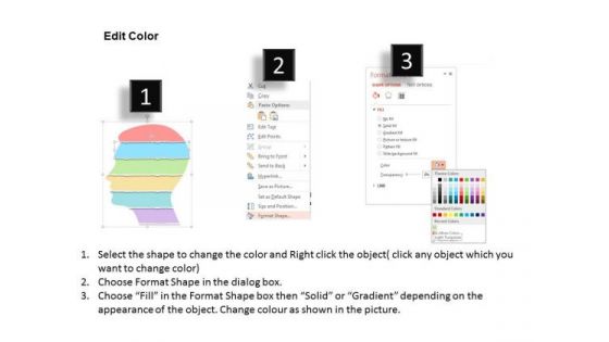 Business Diagram Six Numbers Human Face Text Layout Presentation Template