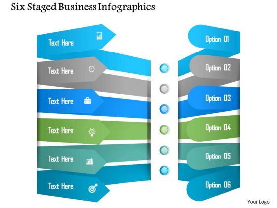 Business Diagram Six Staged Business Infographics Presentation Template