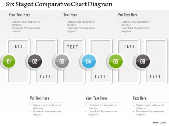 Business Diagram Six Staged Comparative Chart Diagram Presentation Template