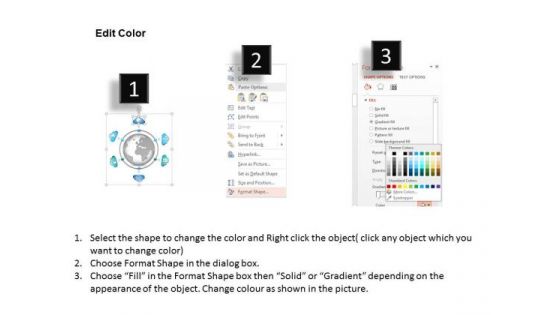 Business Diagram Six Staged Global Cloud Technology Diagram Presentation Template