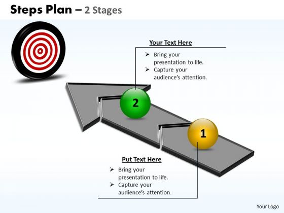 Business Diagram Steps Plan 2 Stages