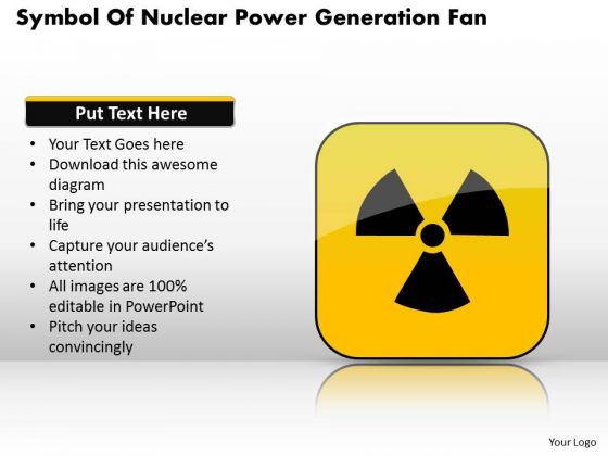 Business Diagram Symbol Of Nuclear Power Generation Fan Presentation Template
