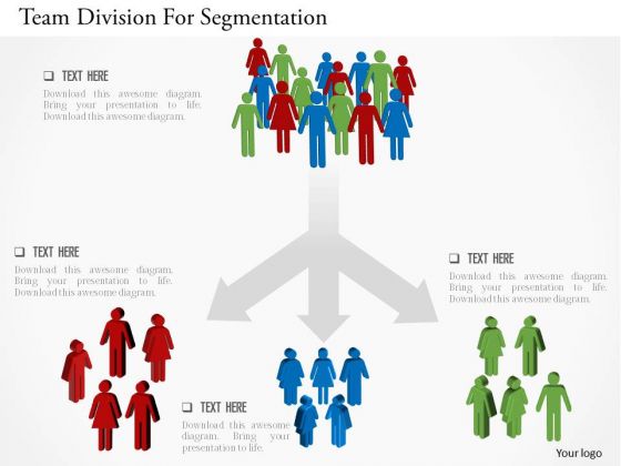 Business Diagram Team Division For Segmentation Presentation Template