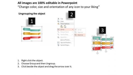Business Diagram Three Colored Text Boxes Representation PowerPoint Template