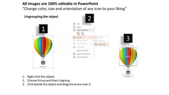 Business Diagram Three Colorful Balloons With Text PowerPoint Template