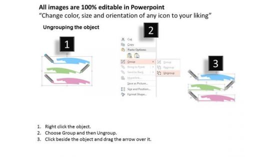 Business Diagram Three Creative Style Text Boxes Presentation Template