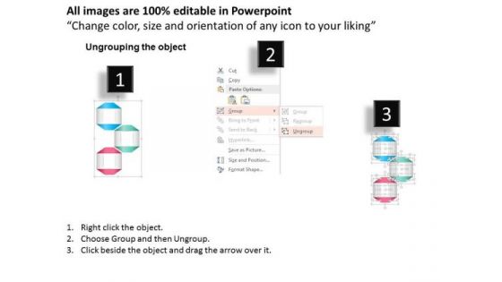 Business Diagram Three Staged Vertical Process Flow Diagram Presentation Template