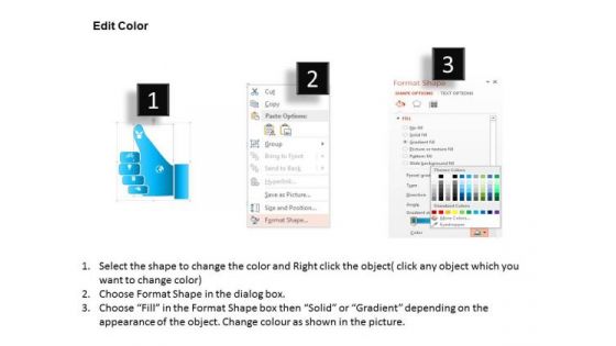 Business Diagram Thumbs Up For Save The World Campaign Presentation Template