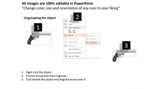 Business Diagram Toy Gun With Flags For Data Representation Presentation Template