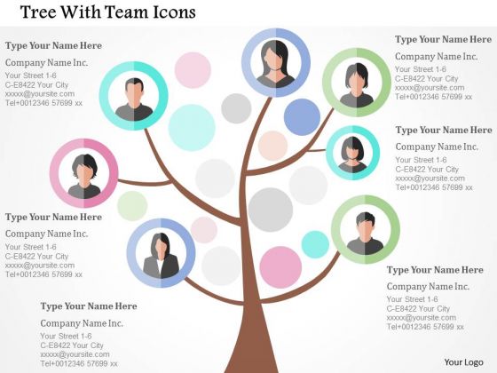 Business Diagram Tree With Team Icons Presentation Template