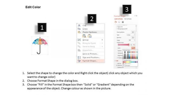 Business Diagram Umbrella Of Puzzle Pieces Presentation Template