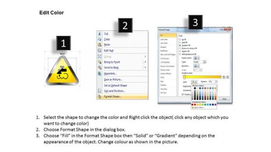 Business Diagram Warning Board For Water Conservation Presentation Template
