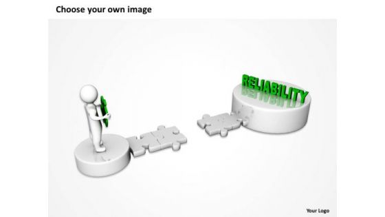 Business Diagrams Templates 3d Man And Puzzle With Reliability PowerPoint