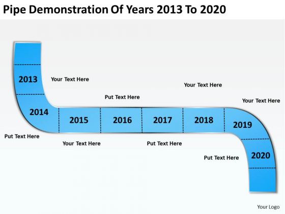 Business Entity Diagram Pipe Demonstration Of Years 2013 To 2020 PowerPoint Slides
