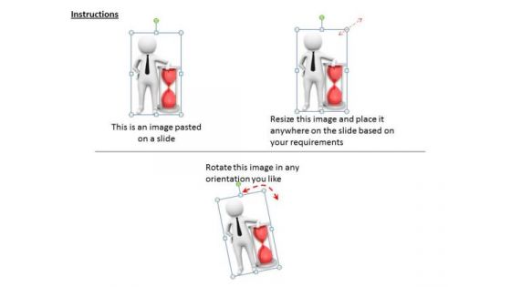 Business Expansion Strategy 3d Man With Hourglass Adaptable Concepts