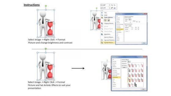 Business Expansion Strategy 3d Man With Hourglass Adaptable Concepts