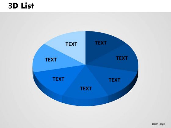 Business Finance Strategy Development 3d List Sales Diagram
