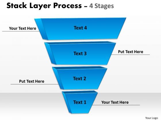 Business Finance Strategy Development Blue Color Stack Layer Sales Diagram