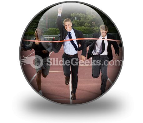 Business Finish Line PowerPoint Icon C