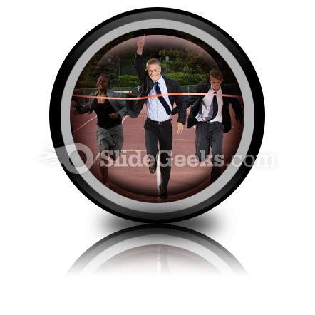 Business Finish Line PowerPoint Icon Cc