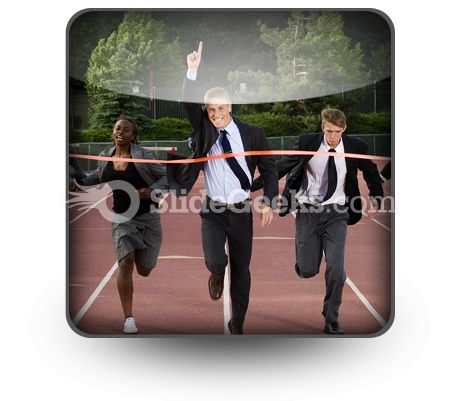 Business Finish Line PowerPoint Icon S