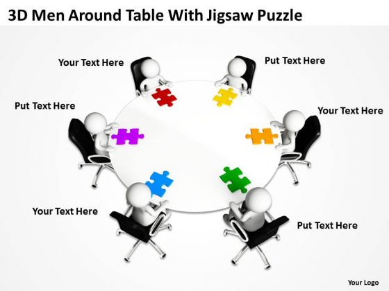 Business Flow Charts Examples With Jigsaw Puzzle PowerPoint Templates Ppt Backgrounds For Slide