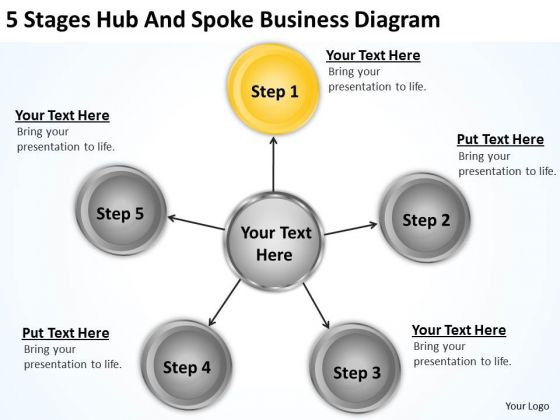 Business Flow Diagram Example PowerPoint Templates Free Download Ppt Slides