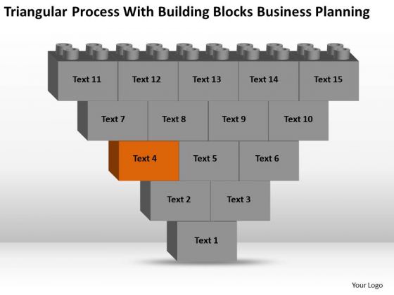 Business Flowchart Process With Building Blocks Planning Ppt PowerPoint Templates