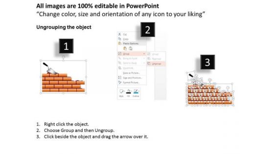 Business Framework Brick By Brick Development PowerPoint Presentation
