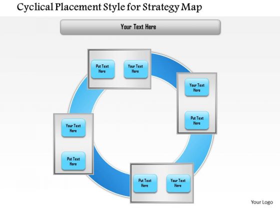 Business Framework Cyclical Placement Style For Strategy Map PowerPoint Presentation