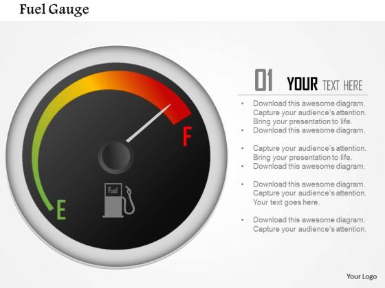 Business Framework Fuel Gauge Indicator PowerPoint Presentation