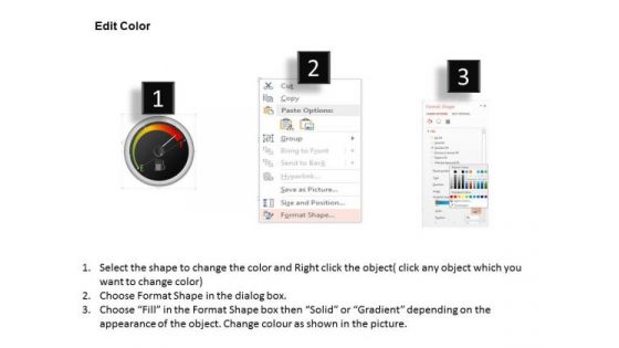 Business Framework Fuel Gauge Indicator PowerPoint Presentation