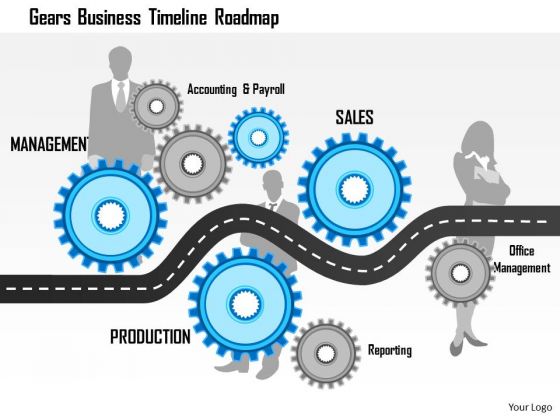 Business Framework Gears Business Timeline Roadmap PowerPoint Presentation PowerPoint Presentation