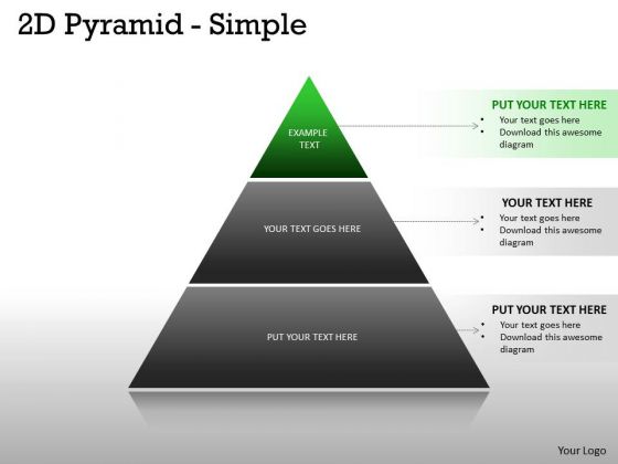 Business Framework Model 2d Pyramid With Simple Structre Business Diagram