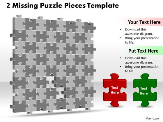 Business Framework Model 3d 8x8 Missing Puzzle Piece Sales Diagram