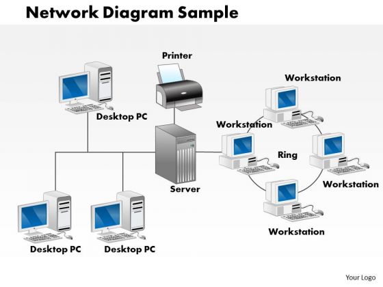 Business Framework Network Diagram Sample PowerPoint Presentation