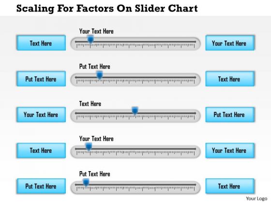 Business Framework Scaling For Factors On Slider Chart PowerPoint Presentation