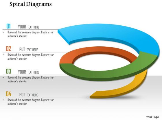 Business Framework Spiral Diagrams For PowerPoint Presentation
