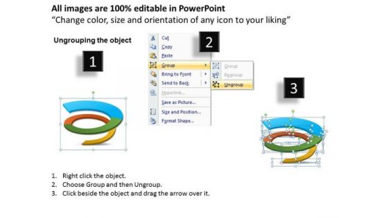 Business Framework Spiral Diagrams For PowerPoint Presentation