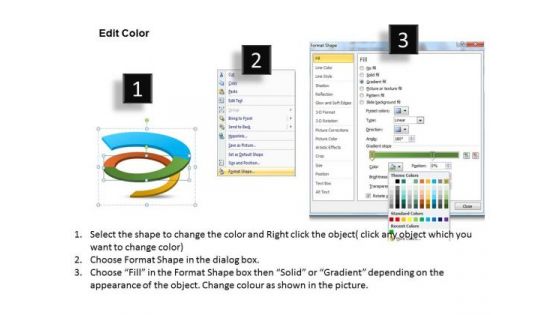Business Framework Spiral Diagrams For PowerPoint Presentation