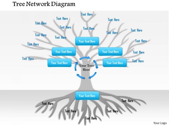 Business Framework Tree Network Diagram PowerPoint Presentation